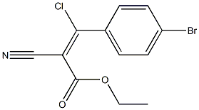 ethyl 3-(4-bromophenyl)-3-chloro-2-cyanoacrylate Structure