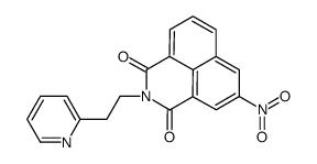 5-nitro-2-(2-pyridin-2-ylethyl)benzo[de]isoquinoline-1,3-dione结构式