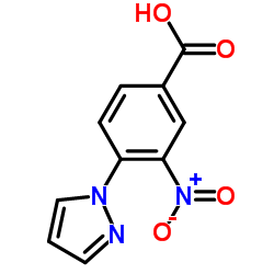 3-硝基-4-(1-吡唑基)苯甲酸结构式
