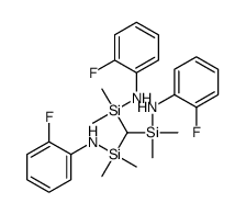 N-[bis[(2-fluoroanilino)-dimethylsilyl]methyl-dimethylsilyl]-2-fluoroaniline Structure