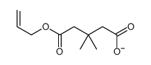 3,3-dimethyl-5-oxo-5-prop-2-enoxypentanoate结构式