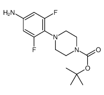 4-(4-氨基-2,6-二氟苯基)哌嗪-1-羧酸叔丁酯结构式