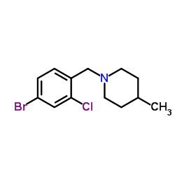 1-(4-Bromo-2-chlorobenzyl)-4-methylpiperidine Structure