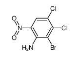 2-bromo-3,4-dichloro-6-nitroaniline Structure