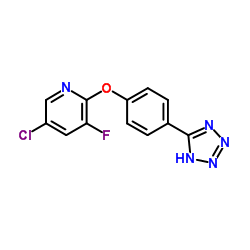 2-(4-(2H-tetrazol-5-yl)phenoxy)-5-chloro-3-fluoropyridine Structure