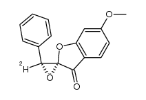 trans-2-(α-deuteriobenzylidene)-6-methoxy-2H-benzo[b]furan-3-one epoxide Structure