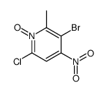 3-bromo-6-chloro-2-methyl-4-nitro-1-oxidopyridin-1-ium Structure