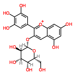 飞燕草素-3-O-半乳糖苷结构式