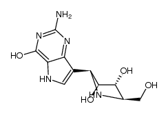 4H-Pyrrolo3,2-dpyrimidin-4-one, 2-amino-7-(2S,3S,4R,5R)-3,4-dihydroxy-5-(hydroxymethyl)-2-pyrrolidinyl-1,5-dihydro-结构式