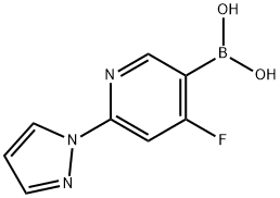 4-Fluoro-2-(1H-pyrazol-1-yl)pyridine-5-boronic acid Structure