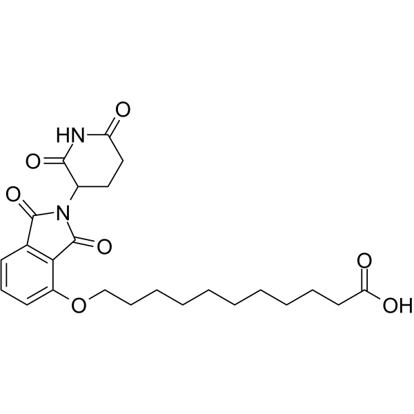 Thalidomide-4-O-C10-COOH结构式