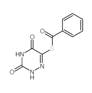 Benzenecarbothioicacid, S-(2,3,4,5-tetrahydro-3,5-dioxo-1,2,4-triazin-6-yl) ester结构式