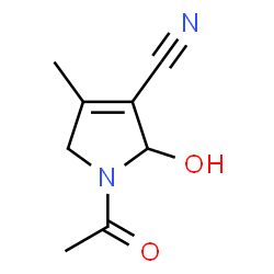1H-Pyrrole-3-carbonitrile, 1-acetyl-2,5-dihydro-2-hydroxy-4-methyl- (9CI) Structure