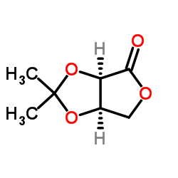 2,3-O-异亚丙基-D-赤酮酸内酯结构式