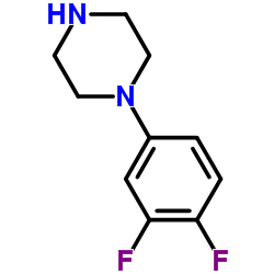 1-(3,4-二氟苯基)哌嗪结构式