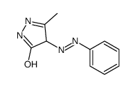 3-methyl-4-phenyldiazenyl-1,4-dihydropyrazol-5-one结构式