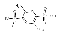 2-AMINO-5-METHYLBENZENE-1,4-DISULFONIC ACID structure
