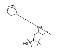 1-(1-adamantylmethoxy)-3-(2,2,5,5-tetramethylpyrrolidin-1-yl)propan-2-ol,hydrochloride Structure