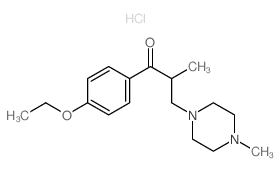 1-Propanone,1-(4-ethoxyphenyl)-2-methyl-3-(4-methyl-1-piperazinyl)-, hydrochloride (1:2) Structure