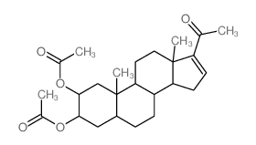 5a-Pregn-16-en-20-one, 2a,3b-dihydroxy-, diacetate (8CI) Structure