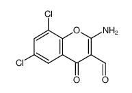 2-氨基-6,8-二氯-3-甲酰基色酮结构式