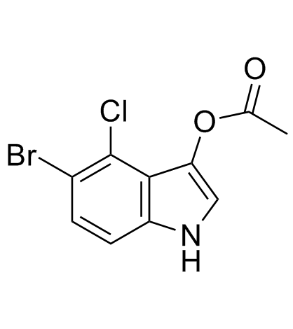 5-溴-4-氯-3-吲哚乙酸酯结构式