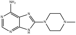 8-(4-methylpiperazin-1-yl)-7H-purin-6-amine结构式