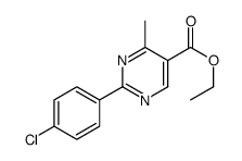 2-(4-氯苯基)-4-甲基嘧啶-5-羧酸乙酯结构式