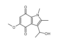 3-(1-hydroxyethyl)-5-methoxy-1,2-dimethyl-1H-indole-4,7-dione结构式