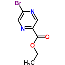 5-溴-2-吡嗪羧酸乙酯结构式