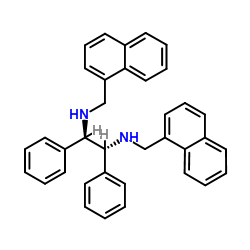 (1R,2R)-N,N'-双(1-萘基甲基)-1,2-二苯基-1,2-乙二胺结构式