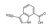 3-氰基-1H-吲哚-7-羧酸结构式