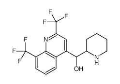 α-2-piperidyl-2,8-bis(trifluoromethyl)quinoline-4-methanol结构式