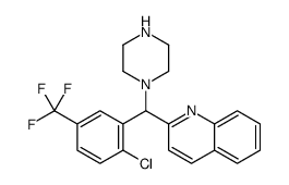 2-[[2-chloro-5-(trifluoromethyl)phenyl]-piperazin-1-ylmethyl]quinoline结构式