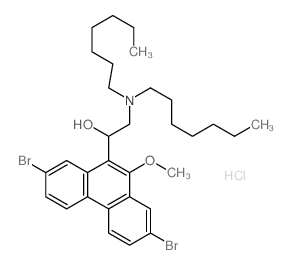 1-(2,7-dibromo-10-methoxy-phenanthren-9-yl)-2-(diheptylamino)ethanol结构式