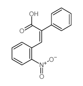 (2E)-3-(2-硝基苯基)-2-苯基-2-丙酸结构式