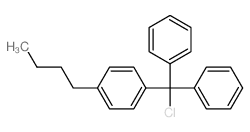 Benzene,1-butyl-4-(chlorodiphenylmethyl)- Structure