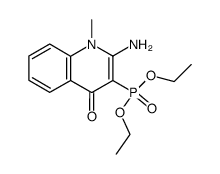 (2-amino-1-methyl-4-oxo-1,4-dihydro-quinolin-3-yl)-phosphonic acid diethyl ester结构式