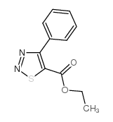 4-苯基-1,2,3-噻重氮-5-羧酸乙酯结构式