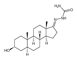 3β-hydroxy-5α-androstan-17-one semicarbazone结构式