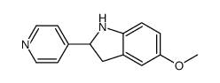 2,3-二氢-5-甲氧基-2-(4-吡啶)-1H-吲哚(9ci)结构式