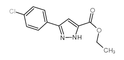5-(4-氯苯基)-2H-吡唑-3-羧酸乙酯结构式