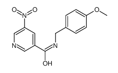 N-[(4-methoxyphenyl)methyl]-5-nitropyridine-3-carboxamide结构式