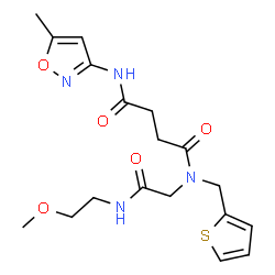 Butanediamide, N-[2-[(2-methoxyethyl)amino]-2-oxoethyl]-N-(5-methyl-3-isoxazolyl)-N-(2-thienylmethyl)- (9CI)结构式