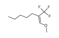 (Z)-1-methoxy-2-trifluoromethyl-hept-1-ene结构式