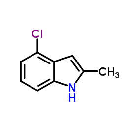 4-氯-2-甲基-1H-吲哚结构式