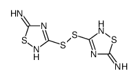 3-[(5-amino-1,2,4-thiadiazol-3-yl)disulfanyl]-1,2,4-thiadiazol-5-amine结构式