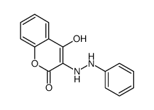 4-hydroxy-3-(2-phenylhydrazinyl)chromen-2-one结构式