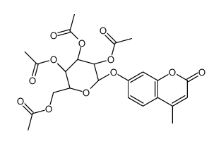 4-Methylumbelliferyl 2,3,4,6-Tetra-O-acetyl-β-D-galactopyranoside Structure