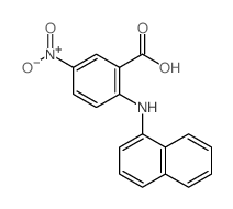 2-(naphthalen-1-ylamino)-5-nitro-benzoic acid结构式